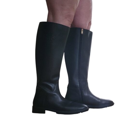 Coach Fynn Leather Boots Black - Picture 4 of 7